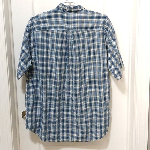 Abercrombie & Fitch Navy and White Checkered Shirt, 100% Cotton Size XL - Picture 2 of 8